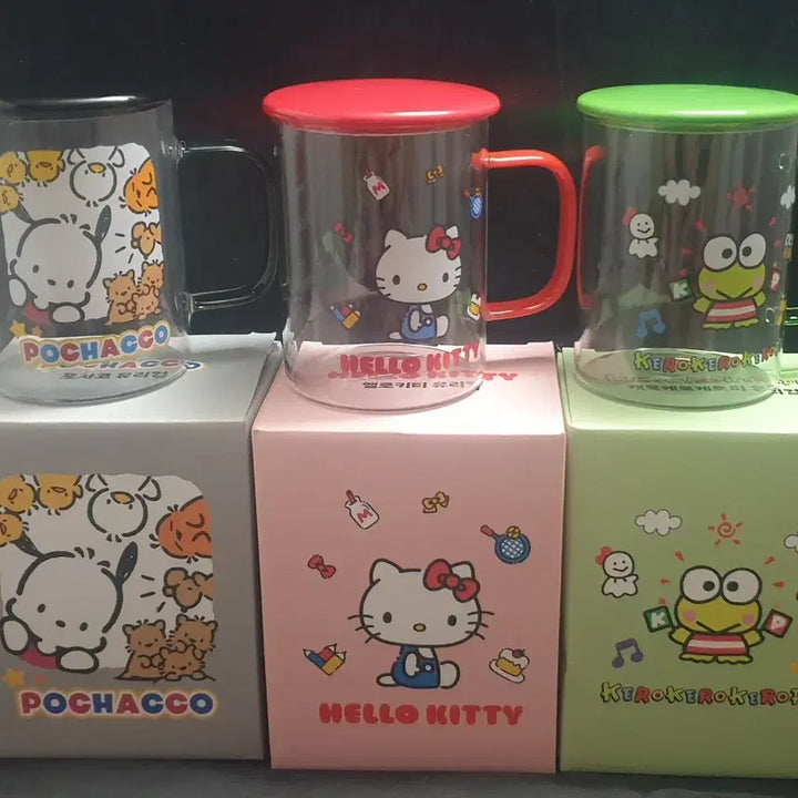 [BUNJANG] Sanrio 3-Piece Glass Cup Set: Hello Kitty, Pochacco, Keroppi (Yes24 Exclusive) / 산리오,예스24한정굿즈,유리컵,3종,헬로키티,포차코,케로피,새제품