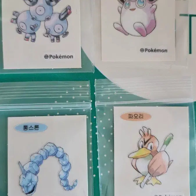 [BUNJANG] Pokemon 30th Anniversary Artwork Tteok-bok-ki Sticker Bundle - Rare Coil, Clefairy, Golem, Farfetch&
