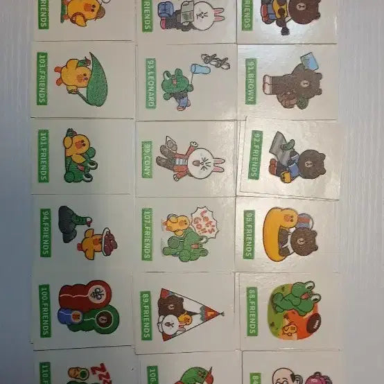 [BUNJANG] Line Friends Sticker Set (21 Types) / 라인 띠부씰 21종 팝니다