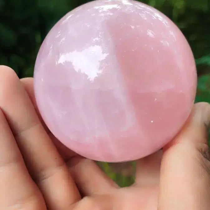 [BUNJANG] Rose Quartz Sphere Healing Stone / 진한 장미 로즈쿼츠 볼 구 힐링 스톤 7cm 478g 밀도9