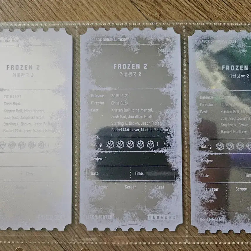 [BUNJANG] Frozen 2 Original Ticket Set (3 Types) / 겨울왕국2 오티 오리지널티켓 3종