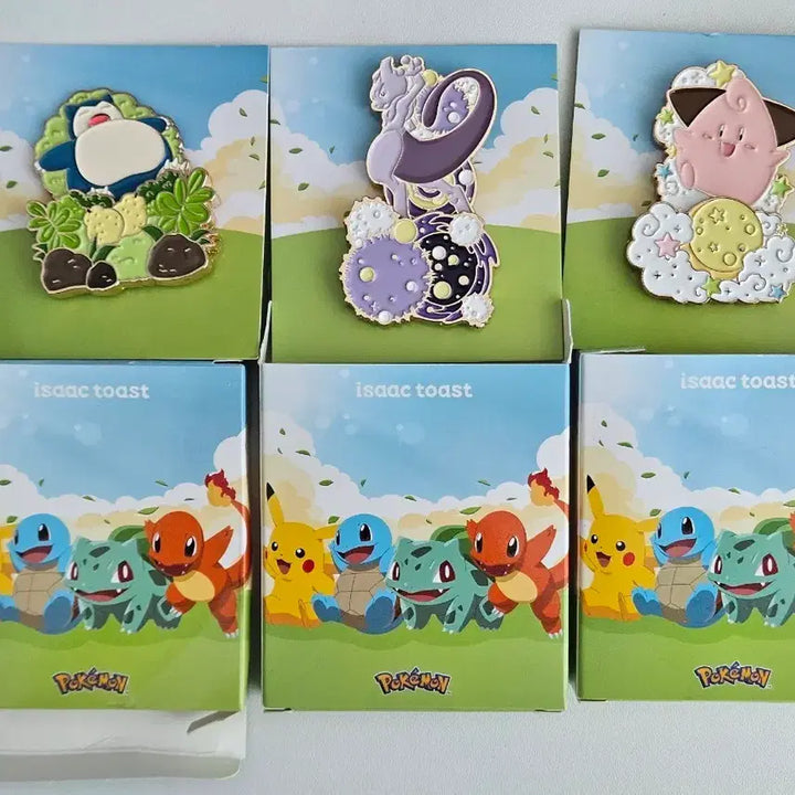 [BUNJANG] Pokemon Mewtwo, Jynx, Snorlax Badge Bundle Set / 이삭 포켓몬 뱃지 뮤츠 삐 잠만보 일괄 세트
