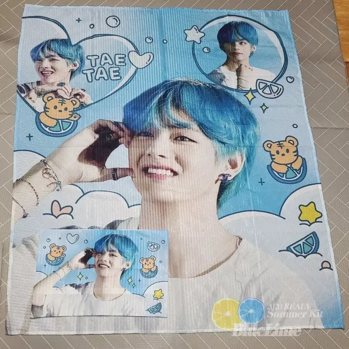 [BUNJANG] BTS V Ripple Duvet and Pillowcase Set / BTS V 방탄소년단 뷔 리플 홑이불 베개커버set