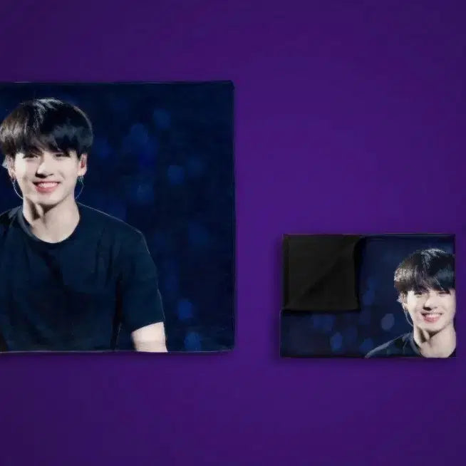 [BUNJANG] BTS Jungkook Photo Cushion / Blanket / BTS 방탄소년단 정국 포토 쿠션 / 담요