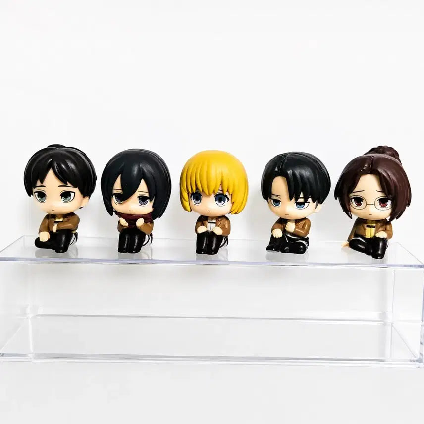 [BUNJANG] Attack on Titan Machiboke 10th Anniversary Figure Set - Eren, Mikasa, Armin, Levi, Hange / 택포 8만)진격의거인 마치보케 10주년 풀세트/ 에렌 미카사 아르민 리바이 한지 피규어