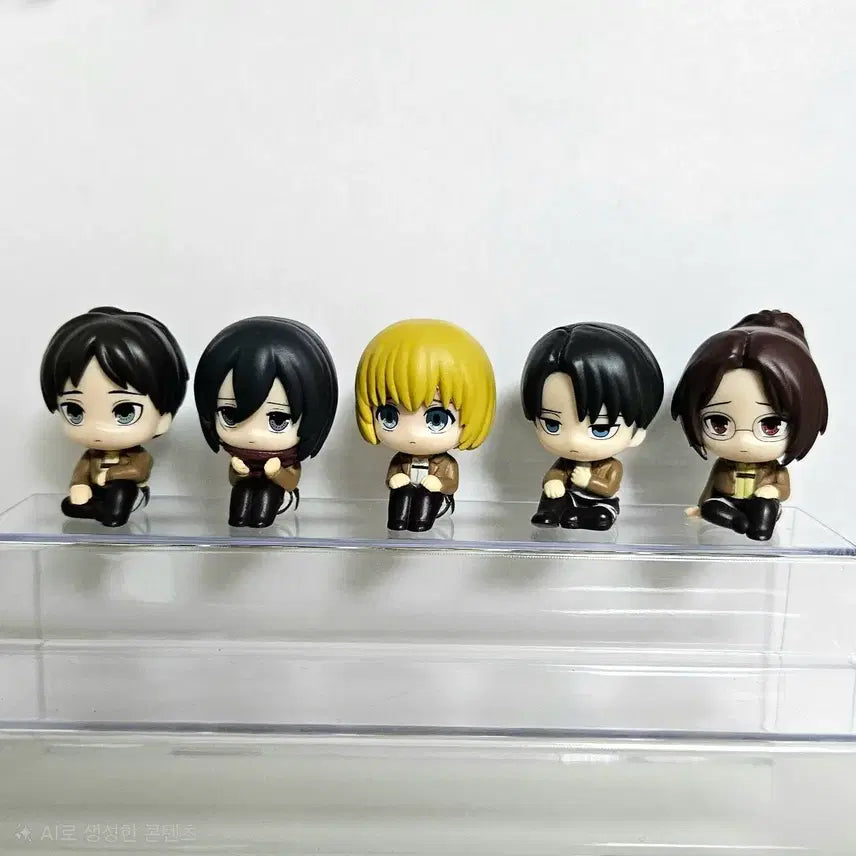 [BUNJANG] Attack on Titan Machiboke 10th Anniversary Figure Set - Eren, Mikasa, Armin, Levi, Hange / 택포 8만)진격의거인 마치보케 10주년 풀세트/ 에렌 미카사 아르민 리바이 한지 피규어