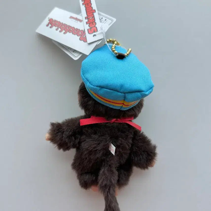 [BUNJANG] Monchhichi Train Conductor Station Master Charm / (신상)트레인 기차 기관사 역장 몬치치 키링