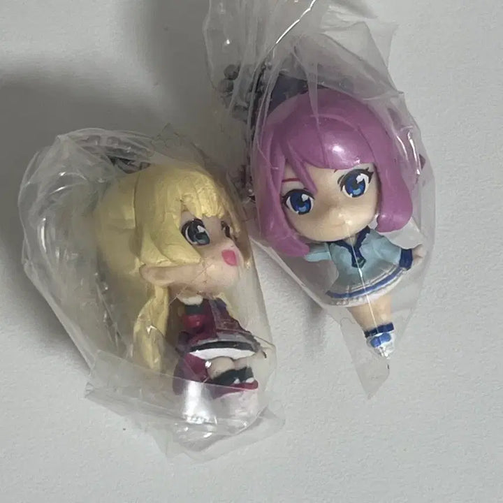 [BUNJANG] Aikatsu! Stars! Hime &amp; Laura Figure Keychains (Unsealed Set) / 아이카츠 아이엠스타 스타즈 히메 로라 피규어 키링 가챠 미개봉