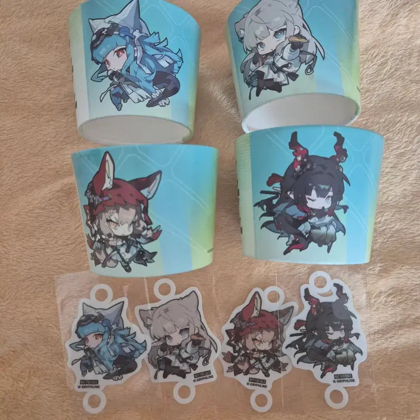 [BUNJANG] Arknights: Endfield PC Event Cup Holder Straw Pick Last Light Pelika Rossi JangBangi Bundle / 명일방주 엔드필드 PC 이벤트 컵홀더 빨대픽 라스트라이트 펠리카 로시 장방이