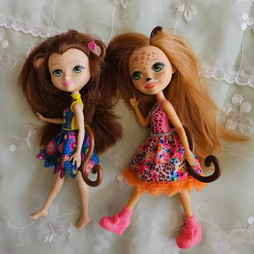 [BUNJANG] Enchantimals Vintage Doll Set (6 Pieces) by Mattel / 빈티지 인첸티멀 인형(6개세트)/마텔인형