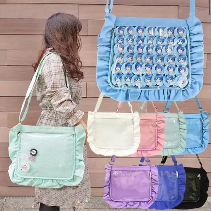 [BUNJANG] Zakamart A4 Frill Shoulder Bag / (원가이하)자카마트 이타백 A4 프릴 숄더백(블랙)