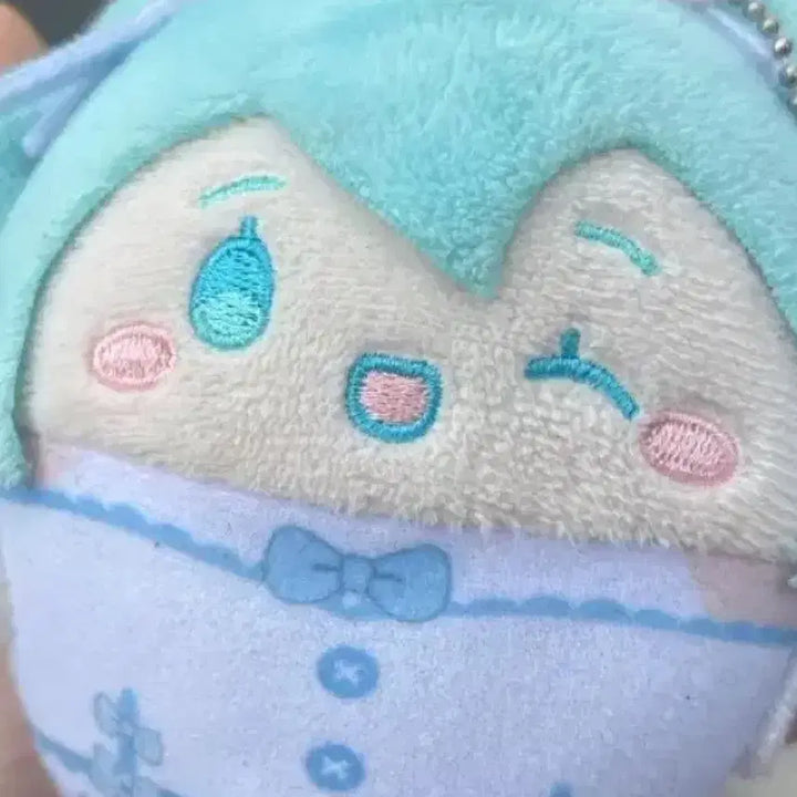 [BUNJANG] Hatsune Miku x Cinnamoroll Fuwacoro Ring Doll Keychain / 미쿠 시나모롤 후와코로링 인형 키링