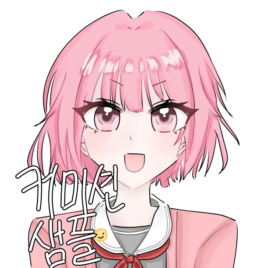[BUNJANG] Portrait Badge Commission / 0.6 정면 두상 인장 그림 커미션