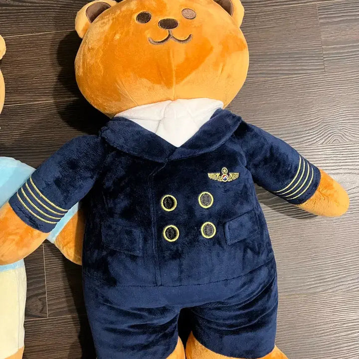 [BUNJANG] Korean Air x WiggleWiggle Flight Attendant &amp; Pilot Bear Set / 대한항공 x 위글위글 콜라보 승무원 파일럿 곰돌이 세트