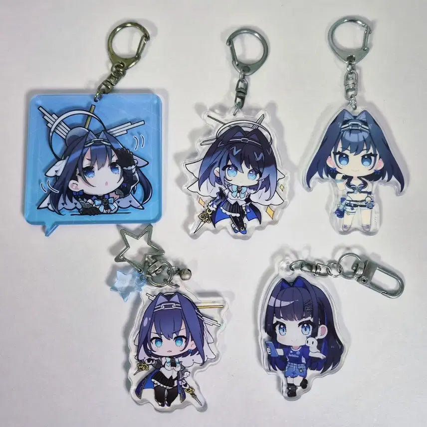 [BUNJANG] Hololive Ouro Kronii Campus Acrylic Keychain Bundle / 홀로라이브 오로 크로니 아크릴 키링 일괄