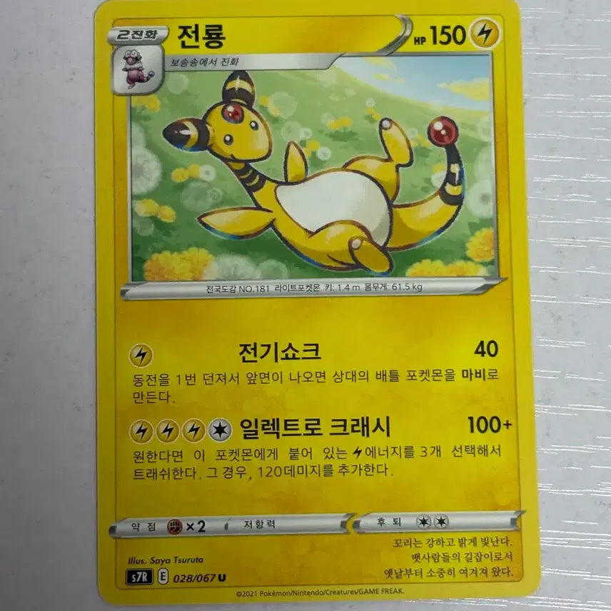 [BUNJANG] Dragonite Pokemon Card 028 / [귀여운 포켓몬카드] 전룡 028