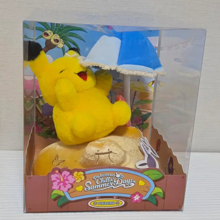 [BUNJANG] Pokemon Summer Days Pikachu Plush Doll / 부산 팝업 포켓몬 느긋느긋 바캉스칠링 썸머 데이즈 피카츄 봉제 인형
