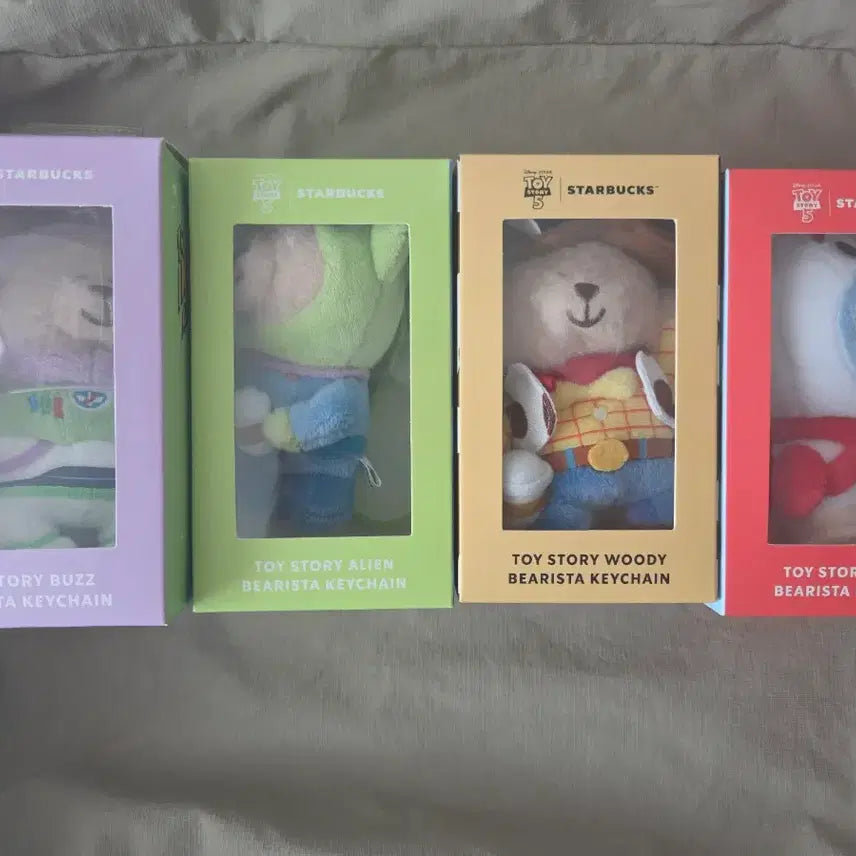 [BUNJANG] Starbucks Toy Story 4-Piece Keyring Set / (새제품)스타벅스 토이스토리 키링 4종