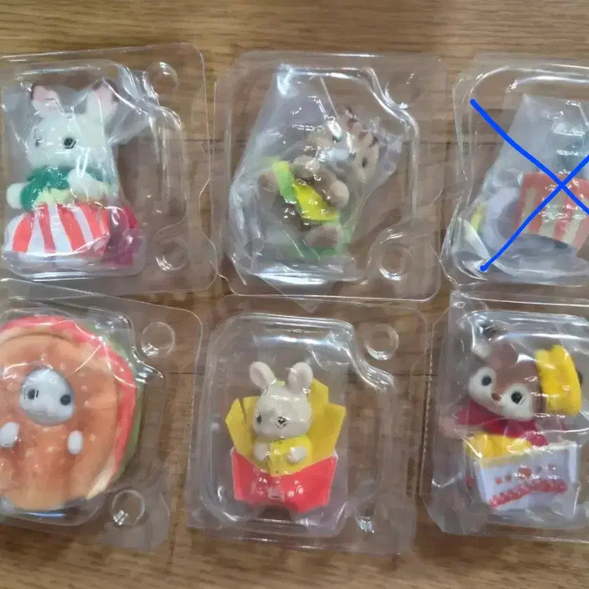 [BUNJANG] Sylvanian Families Hamburger Blind Bag Set (5 pieces) / 실바니안 햄버거 블라인드백5개일괄