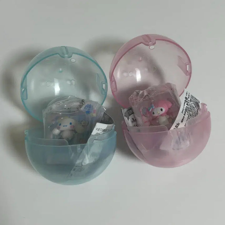 [BUNJANG] Sanrio Package Miniature Gacha Keychain: My Melody &amp; Cinnamoroll / 산리오 패키지 미니어처 가챠 키링 마이멜로디 시나모롤