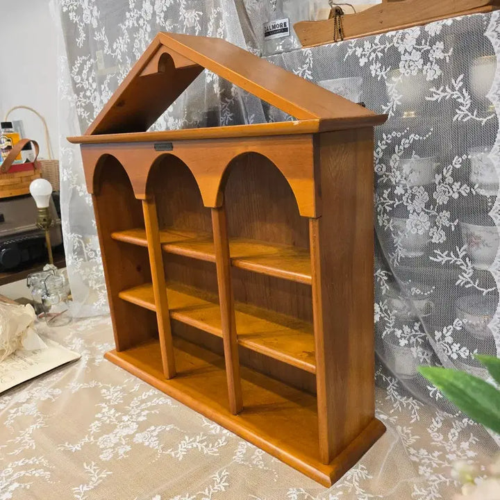 [BUNJANG] Vintage House-Shaped Wooden Shelf / 빈티지 집모양 원목 우드 선반