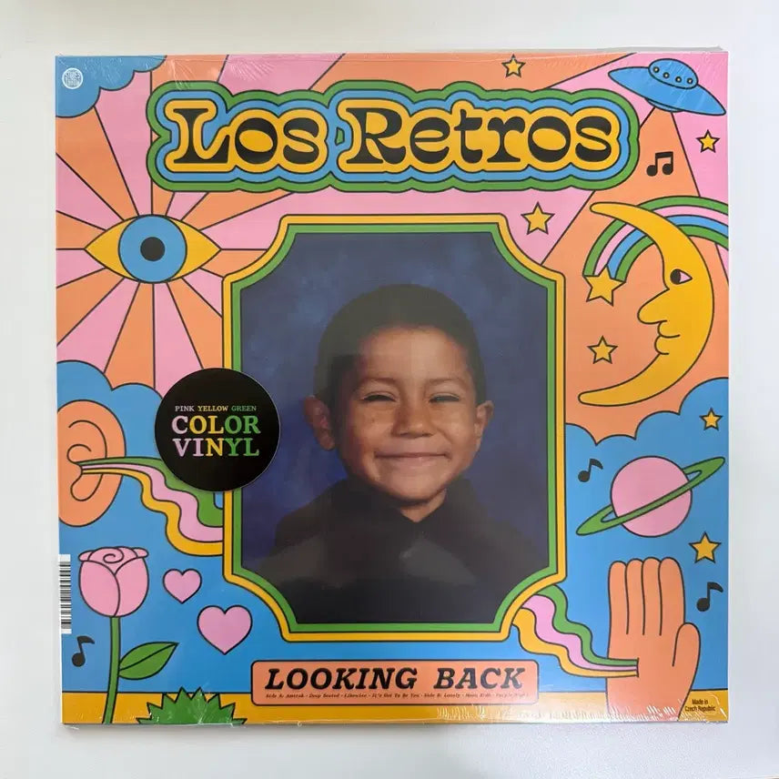 [BUNJANG] Los Retros Looking Back LP (Pink, Yellow, Green Triple Colored Vinyl, Sealed) / [미개봉] Los Retros 로스 레트로스 - Looking Back LP