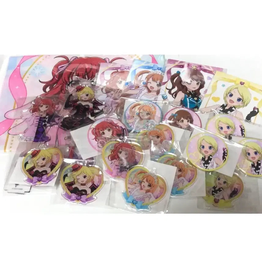 [BUNJANG] Pripara Marukuji Prism Stone Acrylic Can Badge Set (Aira, Mion, Risa, Shion, Mirei, Sophie, Hibiki) / 오드 디마퓨 마루쿠지 프리즘스톤 태피 아이라 미온 리듬 세레나 카논 아크릴 캔뱃지 등