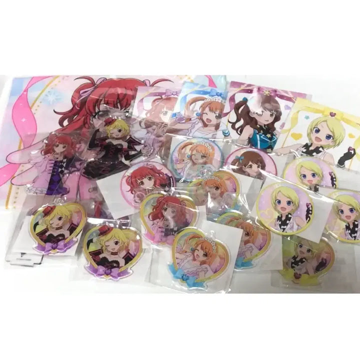 [BUNJANG] Pripara Marukuji Prism Stone Acrylic Can Badge Set (Aira, Mion, Risa, Shion, Mirei, Sophie, Hibiki) / 오드 디마퓨 마루쿠지 프리즘스톤 태피 아이라 미온 리듬 세레나 카논 아크릴 캔뱃지 등