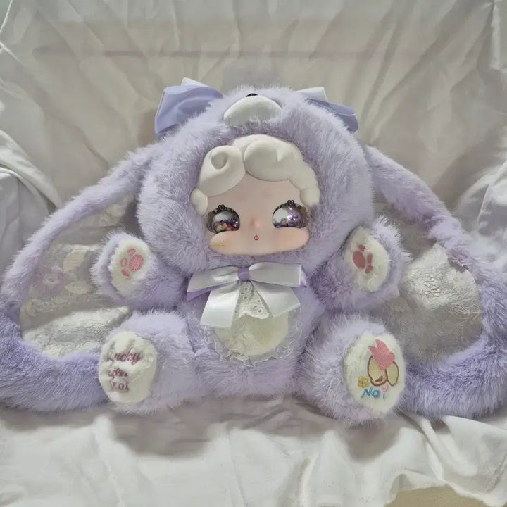 [BUNJANG] Bamtooki 600% Purple Ribbon Plush Doll / 밤토끼 600% 보라 리본 덤 베이비쓰리