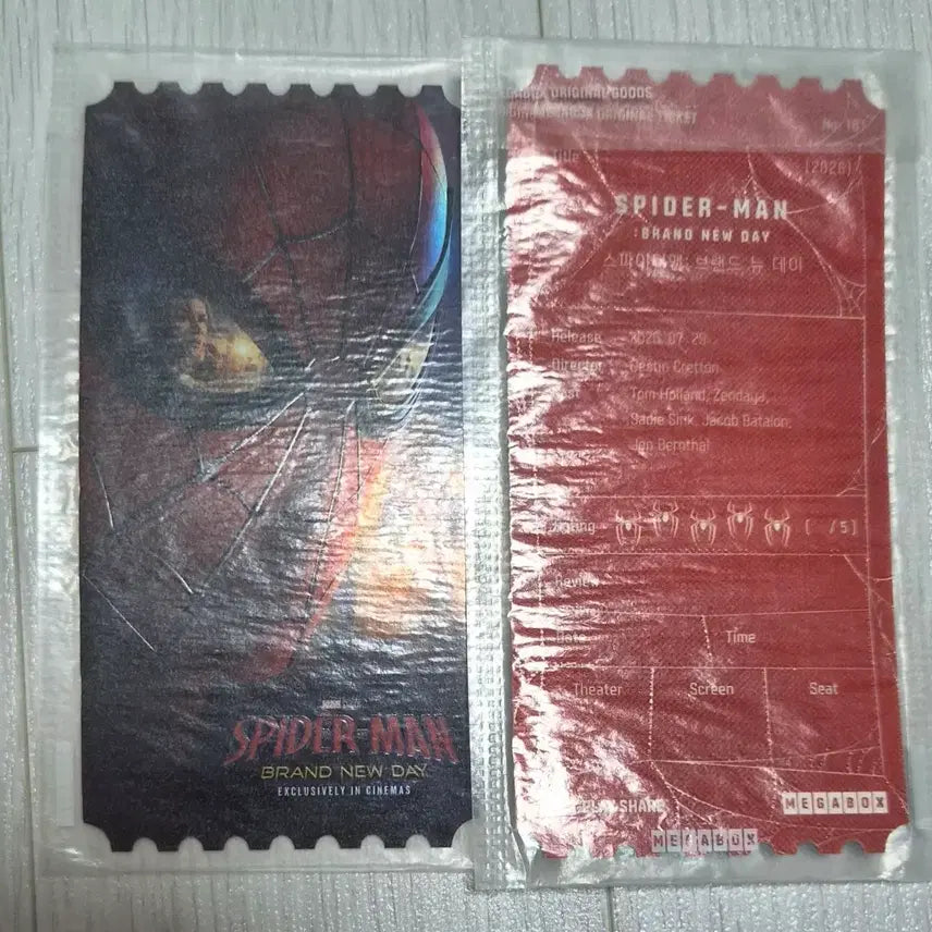 [BUNJANG] Spider-Man Original Ticket Set A / [스파이더 맨] 오리지널 티켓 A