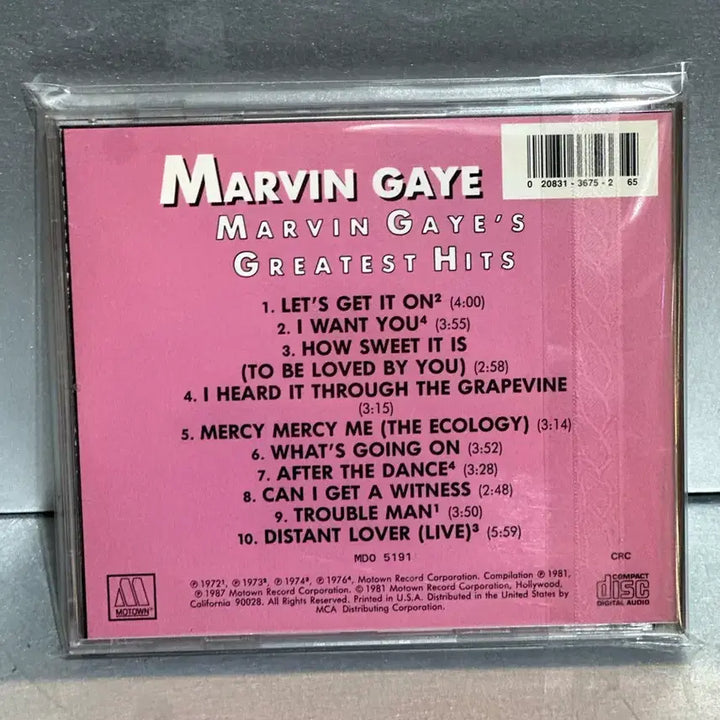 [BUNJANG] Marvin Gaye Greatest Hits US Import CD / [미국 수입 CD] 마빈 게이 - 그레이티스트 히츠 (Marvin Gaye - Greatest Hits)