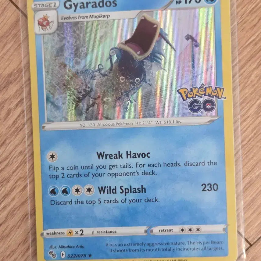 [BUNJANG] Pokemon TCG Gyarados Holo 022/078 English/North American Edition / [영문/북미] 포켓몬카드 포켓몬고 갸라도스 홀로그램 022/078