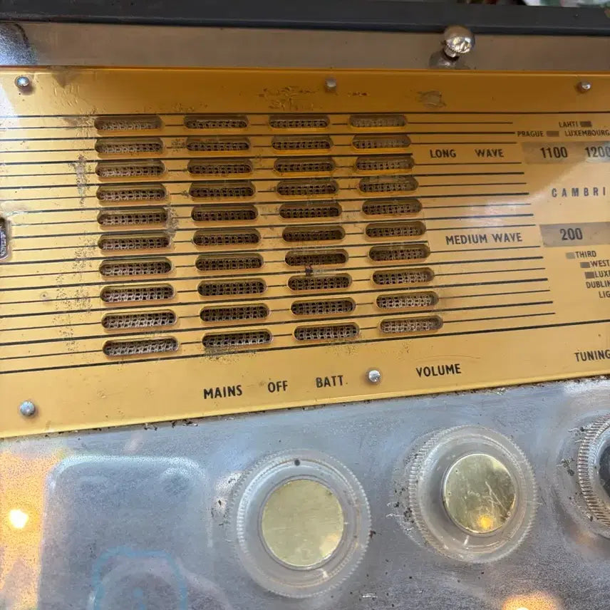 [BUNJANG] Antique British Vacuum Tube Radio Portable Case / 영국 앤틱 진공관 라디오 가방 휴대용