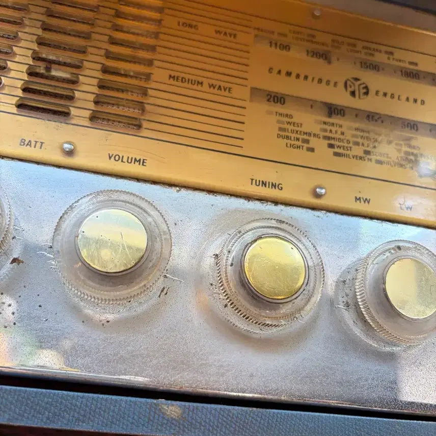 [BUNJANG] Antique British Vacuum Tube Radio Portable Case / 영국 앤틱 진공관 라디오 가방 휴대용