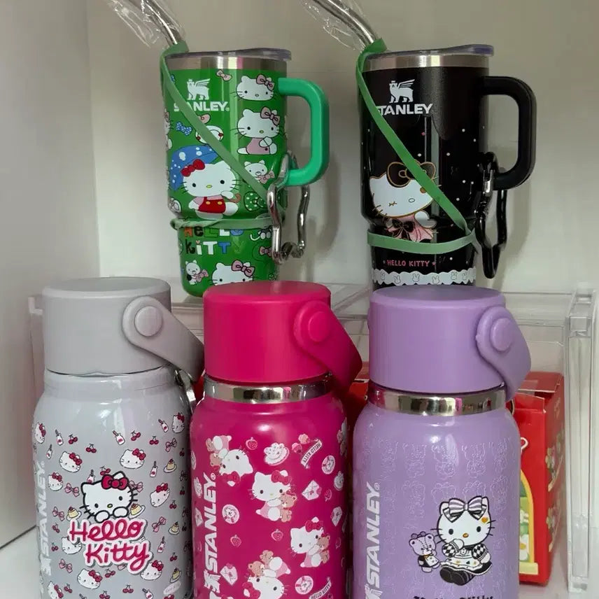 [BUNJANG] Hello Kitty Stanley Mini Tumbler 5-Piece Bundle Set / (새상품) 헬로키티 스탠리 미니 텀블러 5종 세트 일괄