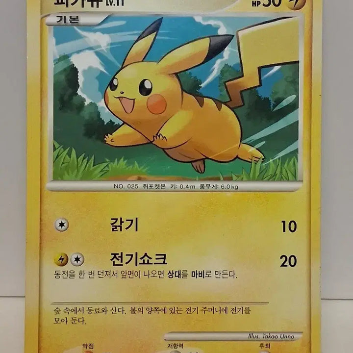 [BUNJANG] Pokemon Pikachu Base Set Ancient Pack Card / 포켓몬카드 피카츄 기본 고대팩