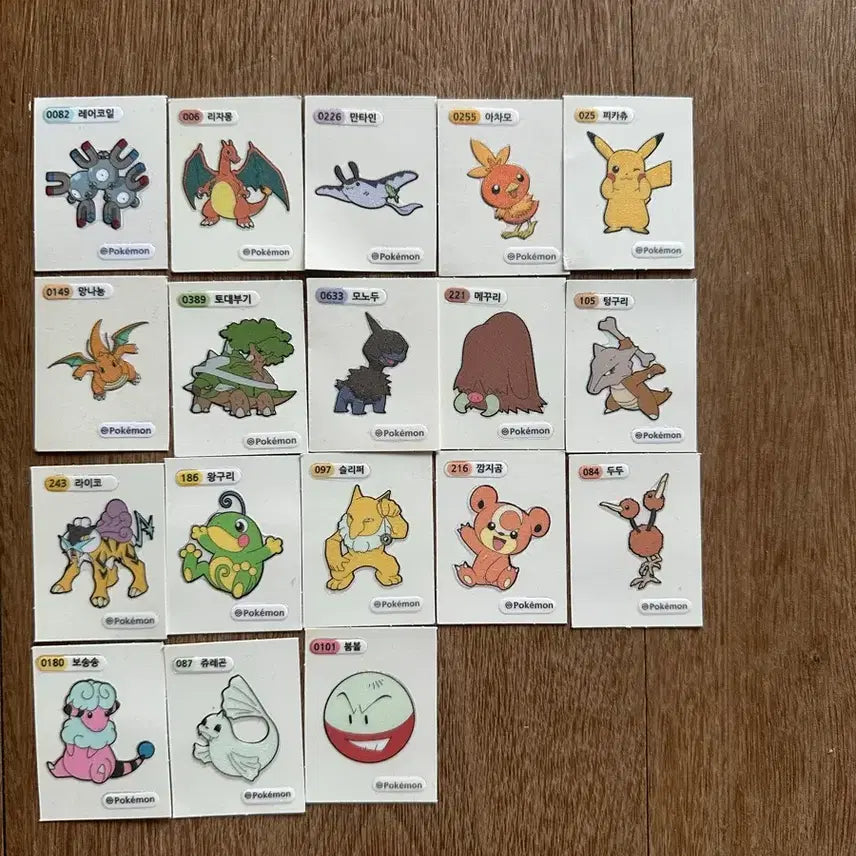[BUNJANG] Pokemon Stickers (18 types) / 포켓몬 띠부실 18종
