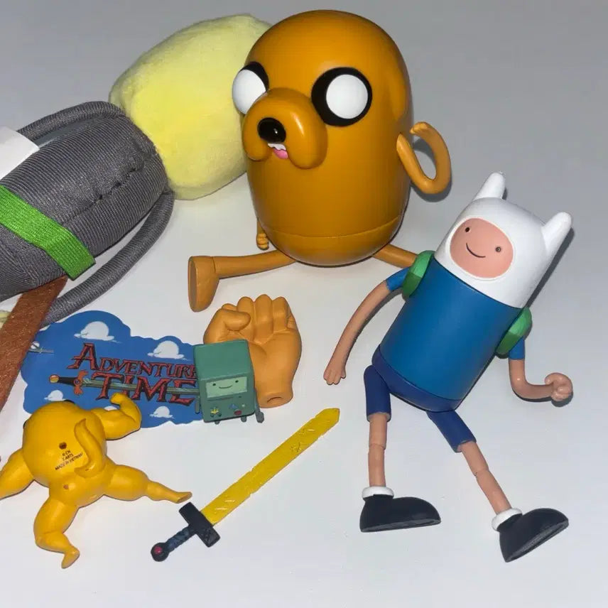[BUNJANG] Adventure Time 5-Inch Action Figure &amp; Count Lemon Grab Plush Bundle Set / 핀과 제이크의 어드벤처타임 5인치 액션 피규어 레몬백작 인형 일괄 세트
