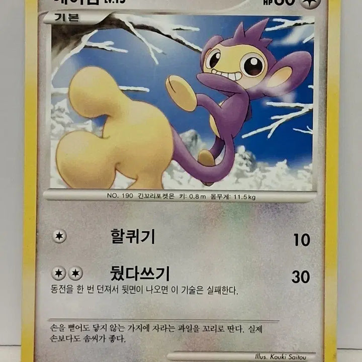 [BUNJANG] Pokemon Card 2010 Ajfam Single Card / 포켓몬 카드 2010년 싱글카드 에이팜