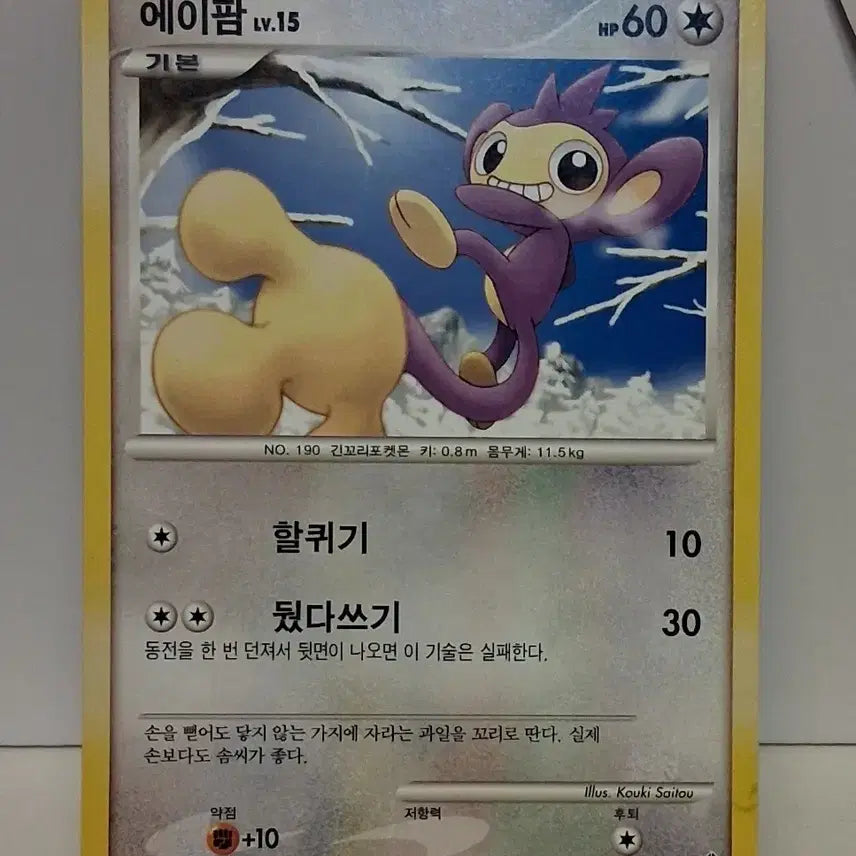 [BUNJANG] Pokemon Card 2010 Ajfam Single Card / 포켓몬 카드 2010년 싱글카드 에이팜