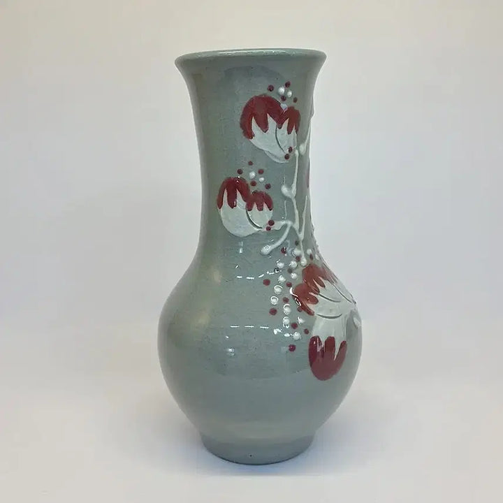 [BUNJANG] Korean Celadon Porcelain Vase / 국산 청자 꽃무늬 미니화병 항아리