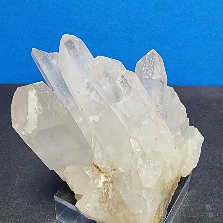 [BUNJANG] Natural White Crystal Cluster Raw Stone with Stand / 천연크리스탈 백수정 클러스터 원석 + 받침대
