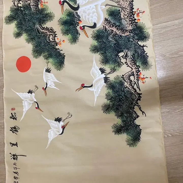 [BUNJANG] Korean Painting Crane Folding Screen / 동양화 학그림 병풍