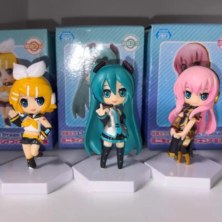 [BUNJANG] Sega Classic Hatsune Miku Kagamine Rin Megurine Luka Mini Figures Bundle Set / (일괄)세가 피규어 하츠네 미쿠 카가미네 린 메구리네 루카프디바고전넨도푸치