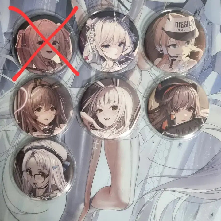 [BUNJANG] Goddess of Victory: NIKKE Crown, Maxwell, Noir, Blanc,
Rapi, Neon Can Badges Bundle Set / 니케 버스트 캔뱃지 6종 일괄 크라운 맥스웰 누아르 블랑 라피 네온 일괄 판매합니다