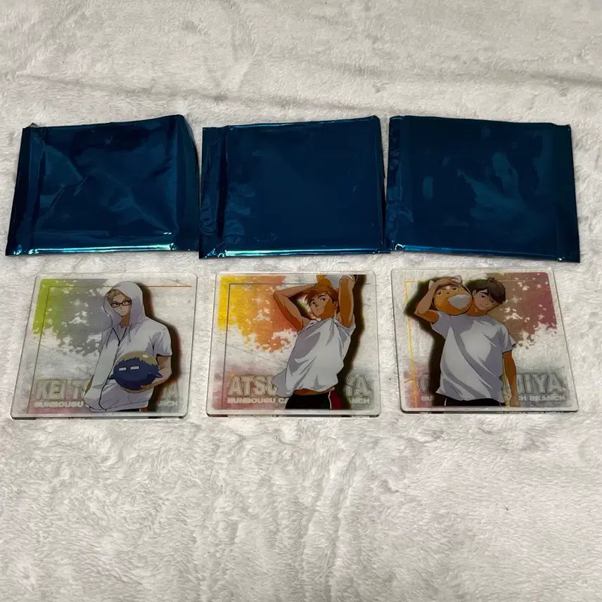 [BUNJANG] Haikyuu!! Acrylic Coaster Bundle Set - Tsukishima, Atsumu, Osamu / 일괄) 하이큐 아크릴 코스터 츠키시마 아츠무 오사무