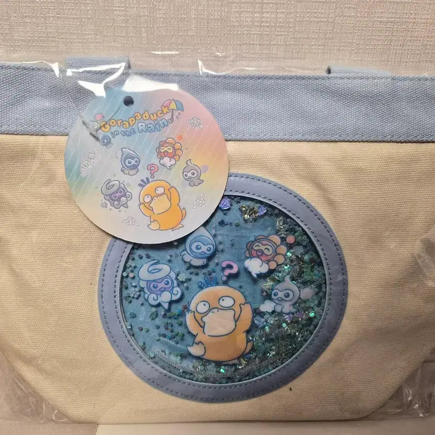 [BUNJANG] Pokemon Store Drizzly Psyduck Glitter Dot Bag / 포켓몬 스토어 빗속의 고라파덕 글리터 도트백