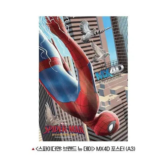 [BUNJANG] Spider-Man MX4D Lotte Cinema Poster (1st Week Special Edition) / 스파이더맨 MX4D 롯데시네마 포스터 브랜드 뉴 데이 1주차 특전 굿즈 마블