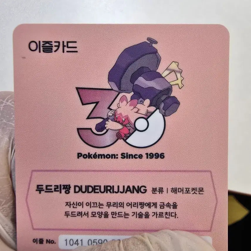 [BUNJANG] Doodri Japan Pokemon 30th Anniversary Limited Edition I-Z Card / 두드리짱 포켓몬 30주년 한정판 이즐 교통카드