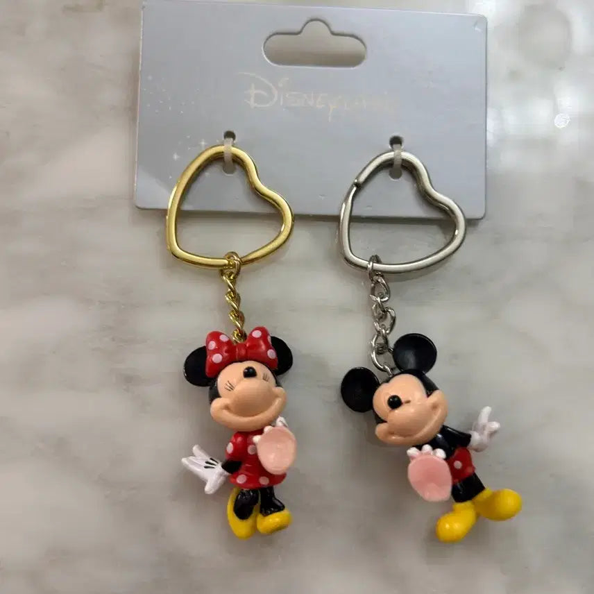 [BUNJANG] Disney Parks Paris Mickey &amp; Minnie Mouse Keychain Set / 디즈니랜드 파리 미키마우스 키링 세트